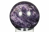 Polished Purple Charoite Sphere - Siberia #258239-1